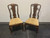 SOLD - HENREDON 18th Century Portfolio Walnut Queen Anne Dining Side Chairs - Pair 1