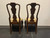 SOLD - HENREDON 18th Century Portfolio Walnut Queen Anne Dining Side Chairs - Pair 2