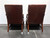 SOLD OUT - HICKORY CHAIR Leather Tufted Banker Open Arm Chairs with Nailhead Trim