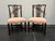 SOLD OUT - FANCHER Solid Mahogany Chippendale Straight Leg Dining Side Chairs - Pair B