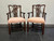 SOLD OUT - FANCHER Solid Mahogany Chippendale Straight Leg Dining Captain's Arm Chairs - Pair