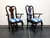 SOLD OUT - STATTON Old Towne Solid Cherry Queen Anne Dining Captain's Arm Chairs - Pair