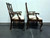 SOLD - HENREDON Rittenhouse Square Mahogany Chippendale Ball in Claw Dining Arm Chairs - Pair 