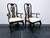 SOLD OUT - THOMASVILLE Cherry Queen Anne Style Dining Captain's Arm Chairs - Pair