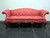 SOLD  - STICKLEY Williamsburg Camel Back Sofa w Ball Claw Feet in Rose Damask