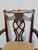 SOLD - Chippendale Straight Leg Maple Dining  Armchairs by Cresent - Pair 