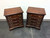 SOLD OUT - STATTON Trutype Americana Cherry Chippendale Nightstands Bedside Chests - Pair 