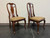 SOLD - FANCHER Solid Cherry Queen Anne Dining Side Chairs - Pair A