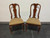 SOLD - FANCHER Solid Cherry Queen Anne Dining Side Chairs - Pair A