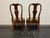 SOLD - FANCHER Solid Cherry Queen Anne Dining Side Chairs - Pair B