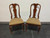 SOLD - FANCHER Solid Cherry Queen Anne Dining Side Chairs - Pair C