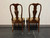 SOLD - FANCHER Solid Cherry Queen Anne Dining Side Chairs - Pair C
