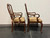 SOLD OUT - FANCHER Solid Cherry Queen Anne Dining Captain's Arm Chairs - Pair