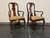 SOLD OUT - FANCHER Solid Cherry Queen Anne Dining Captain's Arm Chairs - Pair