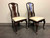 SOLD OUT - HENREDON 18th Century Portfolio Solid Mahogany Dining Side Chairs - Pair 1