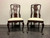 SOLD OUT - HENREDON 18th Century Portfolio Solid Mahogany Dining Side Chairs - Pair 1