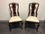 SOLD OUT - HENREDON 18th Century Portfolio Solid Mahogany Dining Side Chairs - Pair 3