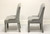 SOLD - High-End Grey Channel Back Parsons Chairs - Pair A