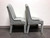 SOLD - High-End Grey Channel Back Parsons Chairs - Pair B