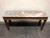 SOLD OUT - HENREDON Chinese Chippendale Carved Mahogany w/ Marble Top Console Sofa Table