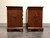 SOLD OUT - HENKEL HARRIS 5417 24 Solid Wild Black Cherry Chippendale Nightstands Bedside Chests - Pair