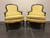 SOLD OUT - French Provincial Louis XV Style Bergere Chairs by Century Chair Co - Pair