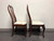 SOLD - Solid Mahogany Queen Anne Dining Side Chairs - Pair A