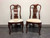 SOLD - Solid Mahogany Queen Anne Dining Side Chairs - Pair C