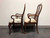 SOLD - Solid Mahogany Queen Anne Dining Captain's Arm Chairs - Pair
