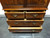 SOLD OUT - Vintage Chippendale Yew Wood Secretary Desk Armoire / Linen Press - A