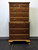 SOLD - KINDEL Grand Rapids Fruitwood Chippendale Chest on Chest