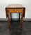 SOLD - Antique American Cherry Drop-Leaf Side Table w/ Turned Legs