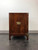 SOLD - HENREDON Asian Japanese Tansu Campaign Style Mahogany Nightstand