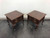 SOLD - ETHAN ALLEN Queen Anne Style Cherry End Side Tables - Pair