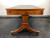 SOLD - English Yew Wood & Leather Regency Style Trestle Partner Desk