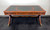 SOLD - English Yew Wood & Leather Regency Style Trestle Partner Desk