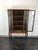 SOLD OUT - Antique Walnut Queen Anne China Curio Display Cabinet on Casters