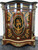 SOLD - Italianate Brass Ormolu Mounted Hand Painted Marble Top Commode/Console Cabinet