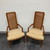 SOLD - HENREDON Artefacts Campaign Style Dining Captain's Armchairs - Pair