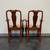 SOLD OUT - HENKEL HARRIS 109A 24 Wild Black Cherry Queen Anne Dining Armchairs - Pair