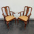 SOLD OUT - HENKEL HARRIS 109A 24 Wild Black Cherry Queen Anne Dining Armchairs - Pair