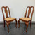 SOLD OUT - HENKEL HARRIS 109S 24 Solid Wild Black Cherry Queen Anne Dining Side Chairs - Pair A