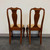 SOLD OUT - HENKEL HARRIS 109S 24 Solid Wild Black Cherry Queen Anne Dining Side Chairs - Pair A