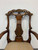 SOLD - Georgian Style Walnut Hand Painted Armchair with Ball in Claw Feet