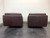 SOLD - ROCHE-BOBOIS Modern Swivel Chairs in Chocolate Brown Leather - Pair 2