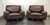 SOLD - ROCHE-BOBOIS Modern Swivel Chairs in Chocolate Brown Leather - Pair 2