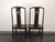 SOLD OUT - HENREDON Asian Chinoiserie Mahogany & Cane Dining Side Chairs L 27-8902 - Pair 