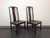 SOLD OUT - HENREDON Asian Chinoiserie Mahogany & Cane Dining Side Chairs L 27-8902 - Pair 