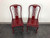 SOLD - Chinese Carved Rosewood Mother of Pearl Inlay Dining Side Chairs - Pair B