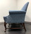 SOLD - HICKORY CHAIR Queen Anne Sofa Settee in Blue Brocade